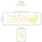 Moon And Stars Wall Stickers Neutral Nursery Decals | Glow Style Moon Nursery Decor | Beige Celestial Baby Room Wall Art