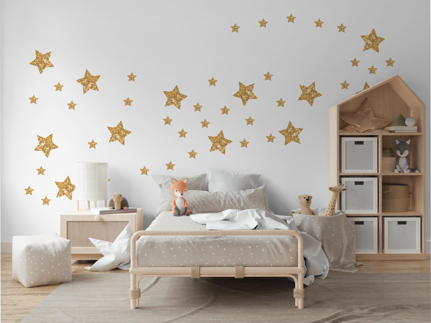 Gold Star Wall Stickers Nursery Decor Gold Star Decals Kids Bedroom Stickers Peel And Stick Celestial Wall Decor