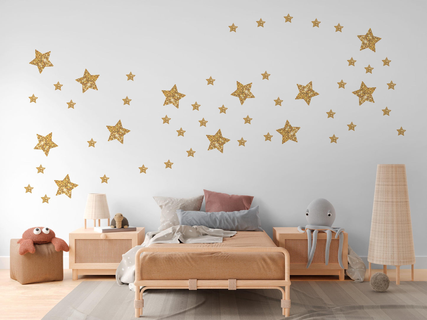 Gold Star Wall Stickers Nursery Decor Gold Star Decals Kids Bedroom Stickers Peel And Stick Celestial Wall Decor
