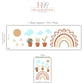 Boho Rainbow Wall Stickers Nursery Decor Rainbow Wall Decals Neutral Nursery Stickers Playroom Wall Art Peel And Stick Decor