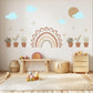 Boho Rainbow Wall Stickers Nursery Decor Rainbow Wall Decals Neutral Nursery Stickers Playroom Wall Art Peel And Stick Decor