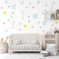 Safari Nursery Wall Stickers Elephant And Giraffe Decals Jungle Animal Wall Decals Baby Nursery Decor Peel And Stick