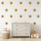 Sunflower Wall Stickers, Boho Sunflower Nursery Decor, Floral Wall Decals, Peel And Stick Flower Stickers, Neutral Nursery Wall Art