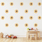 Sunflower Wall Stickers, Boho Sunflower Nursery Decor, Floral Wall Decals, Peel And Stick Flower Stickers, Neutral Nursery Wall Art