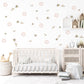 Bee & Daisy Wall Stickers, Neutral Nursery Decor, Boho Flower Wall Decals, Peel And Stick Nursery Stickers, Bumble Bee Bedroom Wall Art
