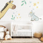 Giraffe Donkey Wall Stickers Safari Nursery Wall Decals Neutral Animal Nursery Decor Peel And Stick Baby Room Stickers Boho Nursery Wall Art