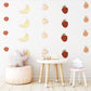 Fruit Wall Stickers, Nursery Fruit Wall Decals, Banana Strawberry Orange Stickers, Playroom Wall Decor, Peel And Stick Kids Room Decor