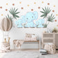 Elephant Nursery Wall Stickers Safari Wall Decals Jungle Nursery Decor Baby Elephant Wall Art, Neutral Nursery Stickers, Playroom Wall Decor