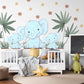 Elephant Nursery Wall Stickers Safari Wall Decals Jungle Nursery Decor Baby Elephant Wall Art, Neutral Nursery Stickers, Playroom Wall Decor