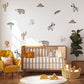 Safari Animal Wall Stickers Jungle Nursery Wall Decals Lion Zebra Monkey Decor Neutral Safari Nursery Baby Animal Wall Art Kids Room Sticker