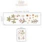 Boho Flower Wall Stickers Nursery Decor | Neutral Floral Wall Decals | Wildflower Kids Bedroom Stickers | Peel and Stick Wall Art