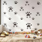 Dog Paw Print Wall Stickers for Nursery, Puppy Bedroom Decor, Pet Paw Decals, Neutral Kids Room Wall Art, Animal Footprint Playroom Stickers