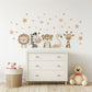 Safari Animal Wall Stickers Neutral Nursery Decor Lion Zebra Giraffe Flamingo Wall Decals Jungle Nursery Baby Room Decor