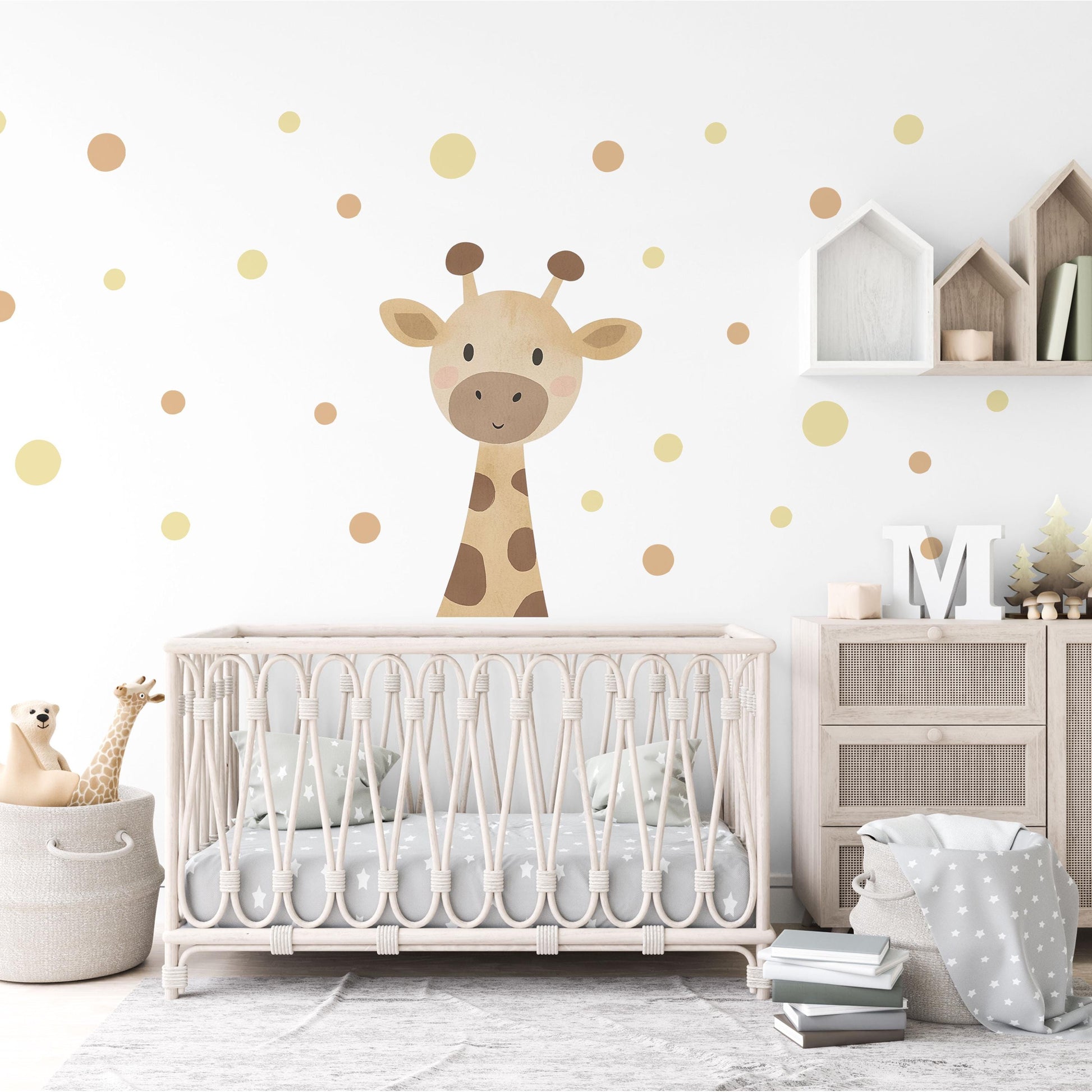 Giraffe Wall Stickers Nursery Decor Neutral Nursery Wall Stickers Kids Bedroom Decor Safari Nursery Decals Baby Room Wall Art