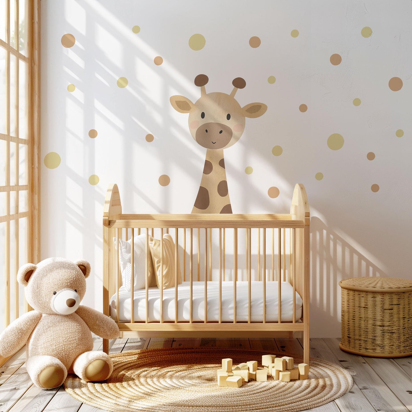 Giraffe Wall Stickers Nursery Decor Neutral Nursery Wall Stickers Kids Bedroom Decor Safari Nursery Decals Baby Room Wall Art