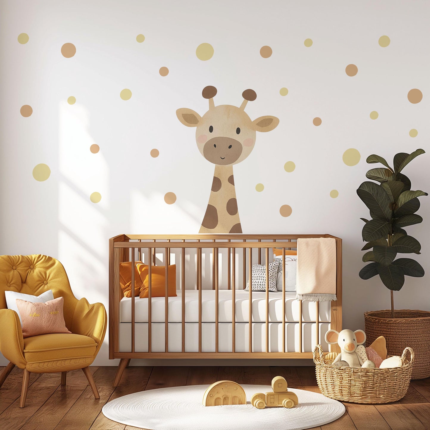 Giraffe Wall Stickers Nursery Decor Neutral Nursery Wall Stickers Kids Bedroom Decor Safari Nursery Decals Baby Room Wall Art