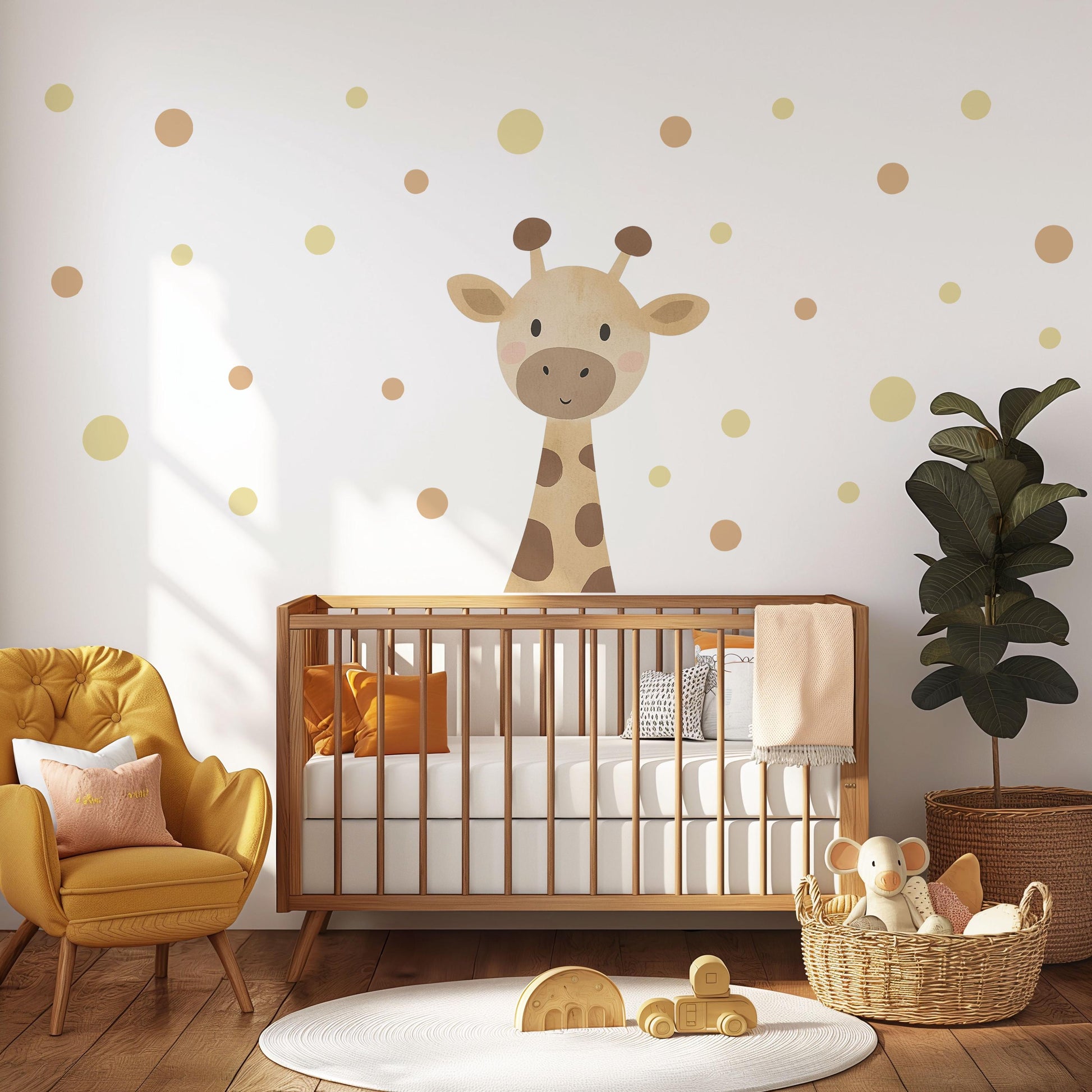 Giraffe Wall Stickers Nursery Decor Neutral Nursery Wall Stickers Kids Bedroom Decor Safari Nursery Decals Baby Room Wall Art