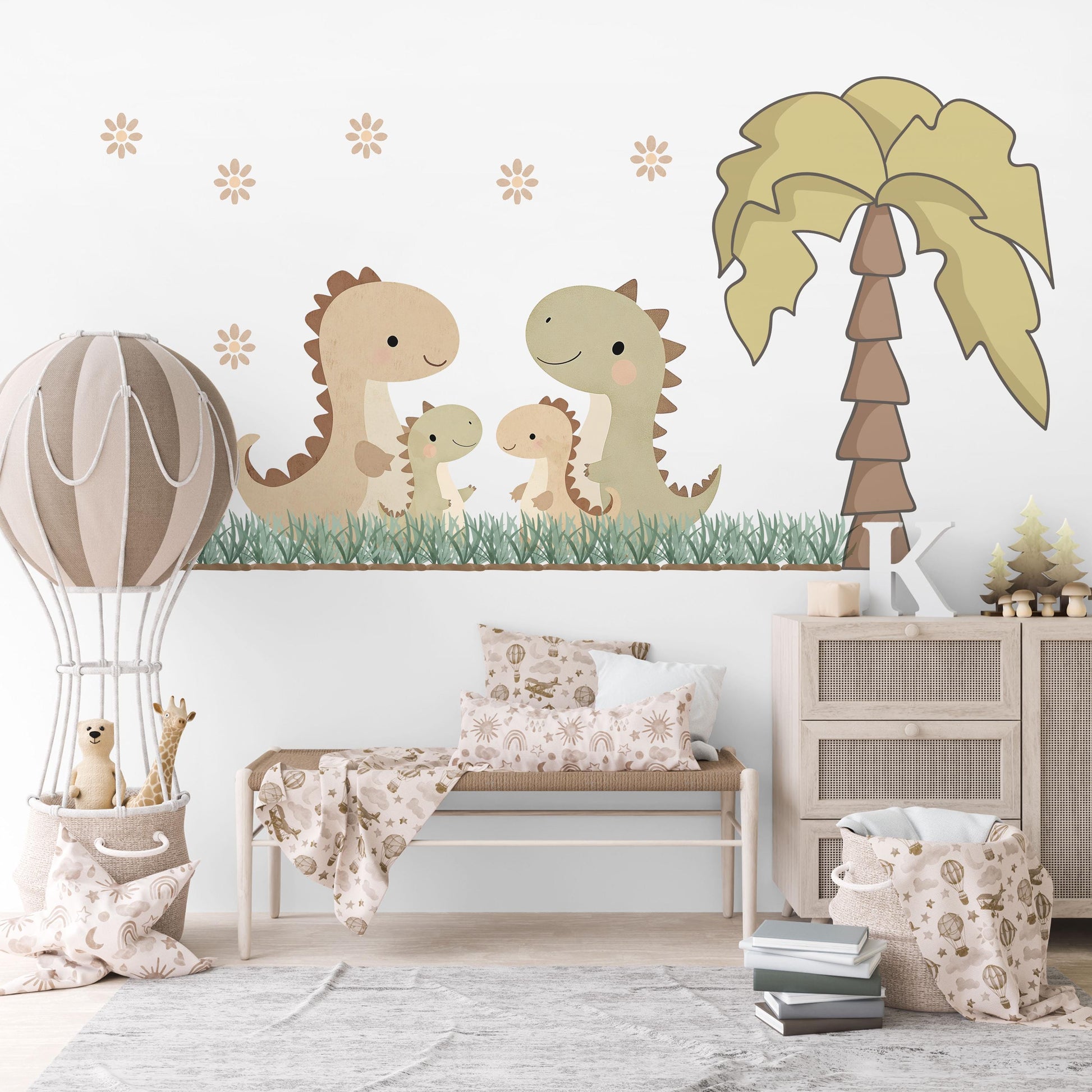 Nursery Decor Dinosaur Wall Stickers Nursery Wall Stickers, Kids Wall Sticker Dinosaur Nursery Decor Neutral Dino Wall Decal Baby Room Decor