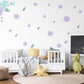 Nursery Decor Purple Flower Wall Stickers Nursery Wall Stickers Kids Wall Stickers, Floral Wall Decals, Girls Nursery Decor, Baby Room Decor