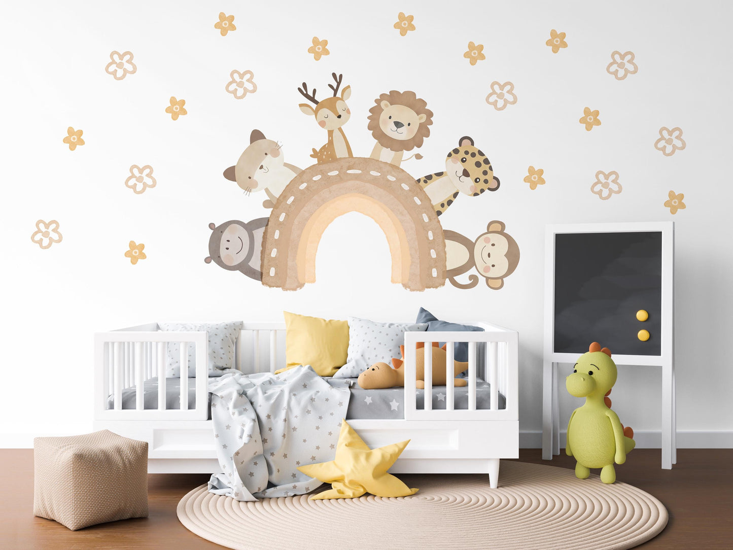 Nursery Decor Animal Wall Stickers Nursery Wall Stickers Kids Wall Stickers Safari Nursery Decor Neutral Nursery Wall Decals Baby Room Decor