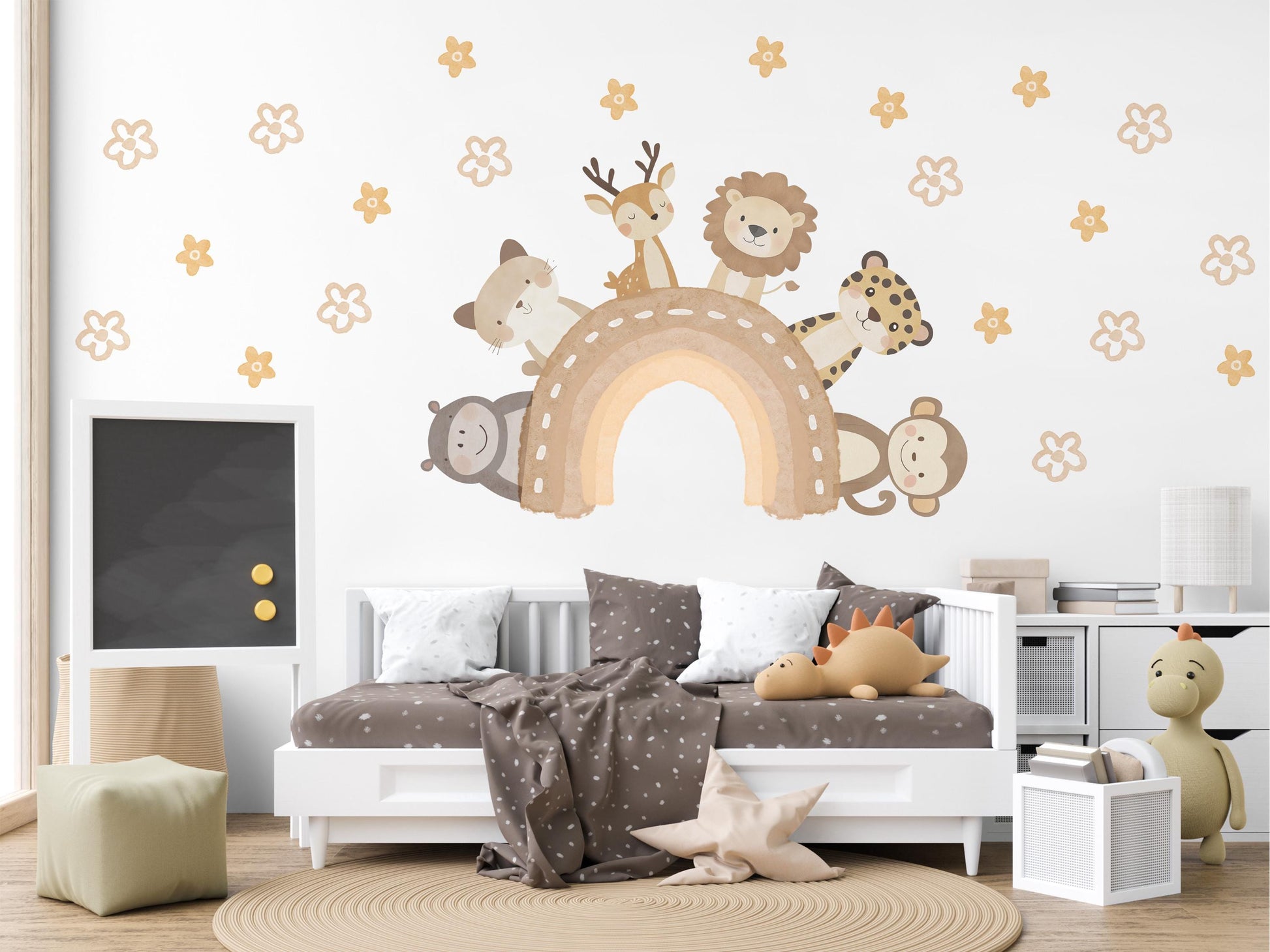 Nursery Decor Animal Wall Stickers Nursery Wall Stickers Kids Wall Stickers Safari Nursery Decor Neutral Nursery Wall Decals Baby Room Decor