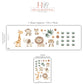 Safari Animal Wall Stickers Nursery Decor Jungle Nursery Wall Decals Neutral Nursery Decor Kids Bedroom Playroom Wall Art