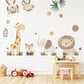 Safari Animal Wall Stickers Nursery Decor Jungle Nursery Wall Decals Neutral Nursery Decor Kids Bedroom Playroom Wall Art