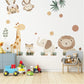 Safari Animal Wall Stickers Nursery Decor Jungle Nursery Wall Decals Neutral Nursery Decor Kids Bedroom Playroom Wall Art