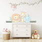 Safari Nursery Wall Stickers Jungle Animal Wall Decals Lion Giraffe Elephant Monkey Nursery Decor Neutral Baby Room Wall Art