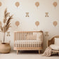 Teddy Bear Wall Stickers Neutral Nursery Decor Balloon Wall Decals Baby Room Decor Bear Nursery Stickers Kids Bedroom Wall Art