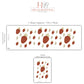 Hand-Painted Watercolour Strawberry Wall Stickers, Boho Nursery Decor (Peel and Stick)