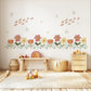 Flower Border Wall Stickers Floral Nursery Decor Flower Wall Decals Wildflower Nursery Peel And Stick Bedroom Wall Art