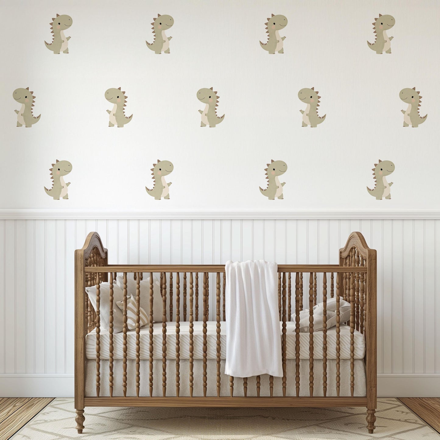 Dinosaur Wall Stickers Dinosaur Nursery Decor Dino Wall Decals Neutral Nursery Bedroom Peel And Stick Dinosaur Wallpaper