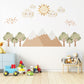 Mountain Wall Stickers Neutral Nursery Decor Mountain Nursery Wall Decals Woodland Nursery Peel And Stick Bedroom Wall Art