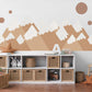 Boho Mountain Wall Decal for Nursery Neutral Mountain Wall Sticker Woodland Nursery Decor Beige Mountain Decal Scandinavian Nursery Wall Art