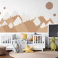 Boho Mountain Wall Decal for Nursery Neutral Mountain Wall Sticker Woodland Nursery Decor Beige Mountain Decal Scandinavian Nursery Wall Art