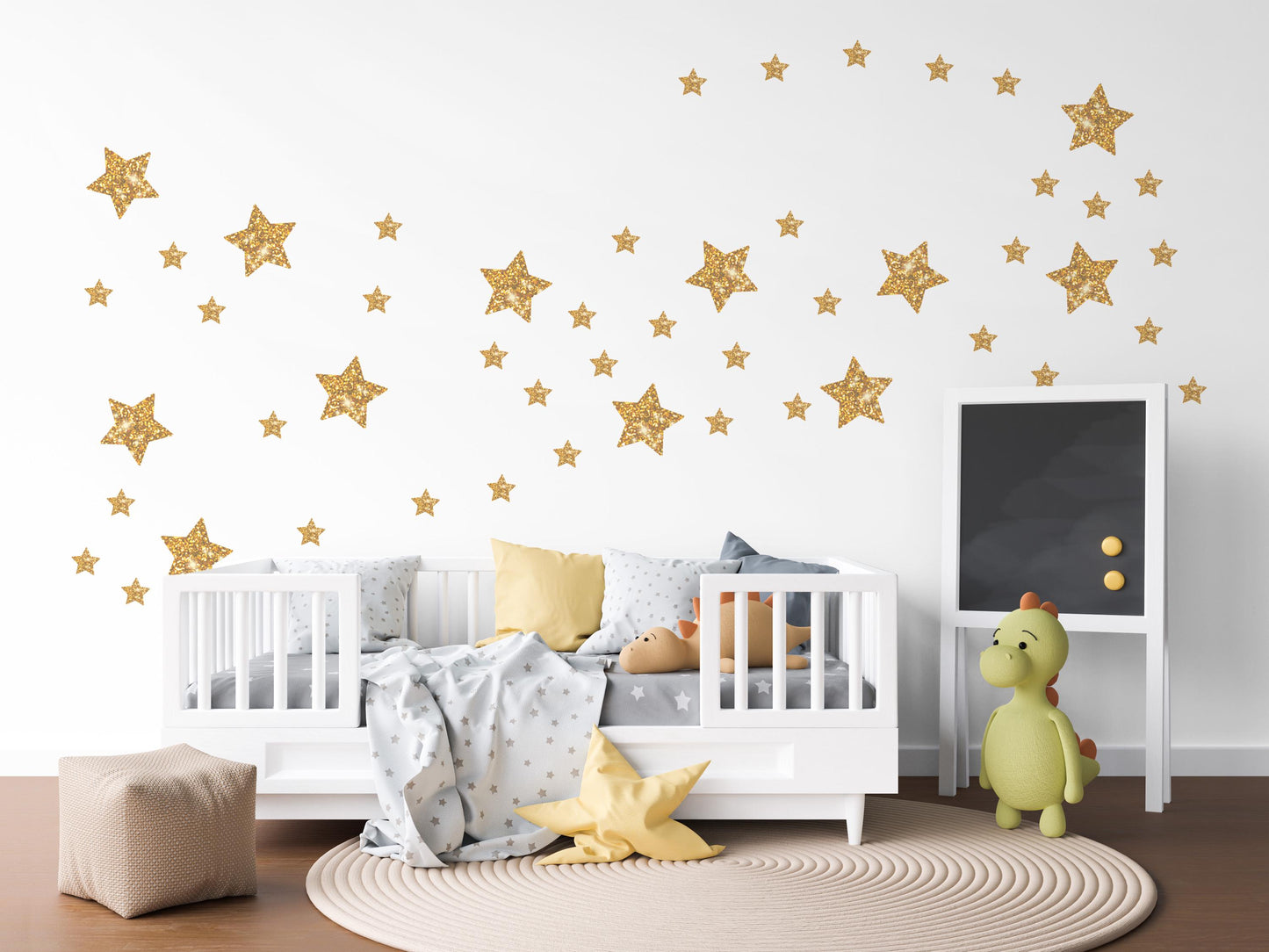 Gold Star Wall Stickers Nursery Decor Gold Star Decals Kids Bedroom Stickers Peel And Stick Celestial Wall Decor