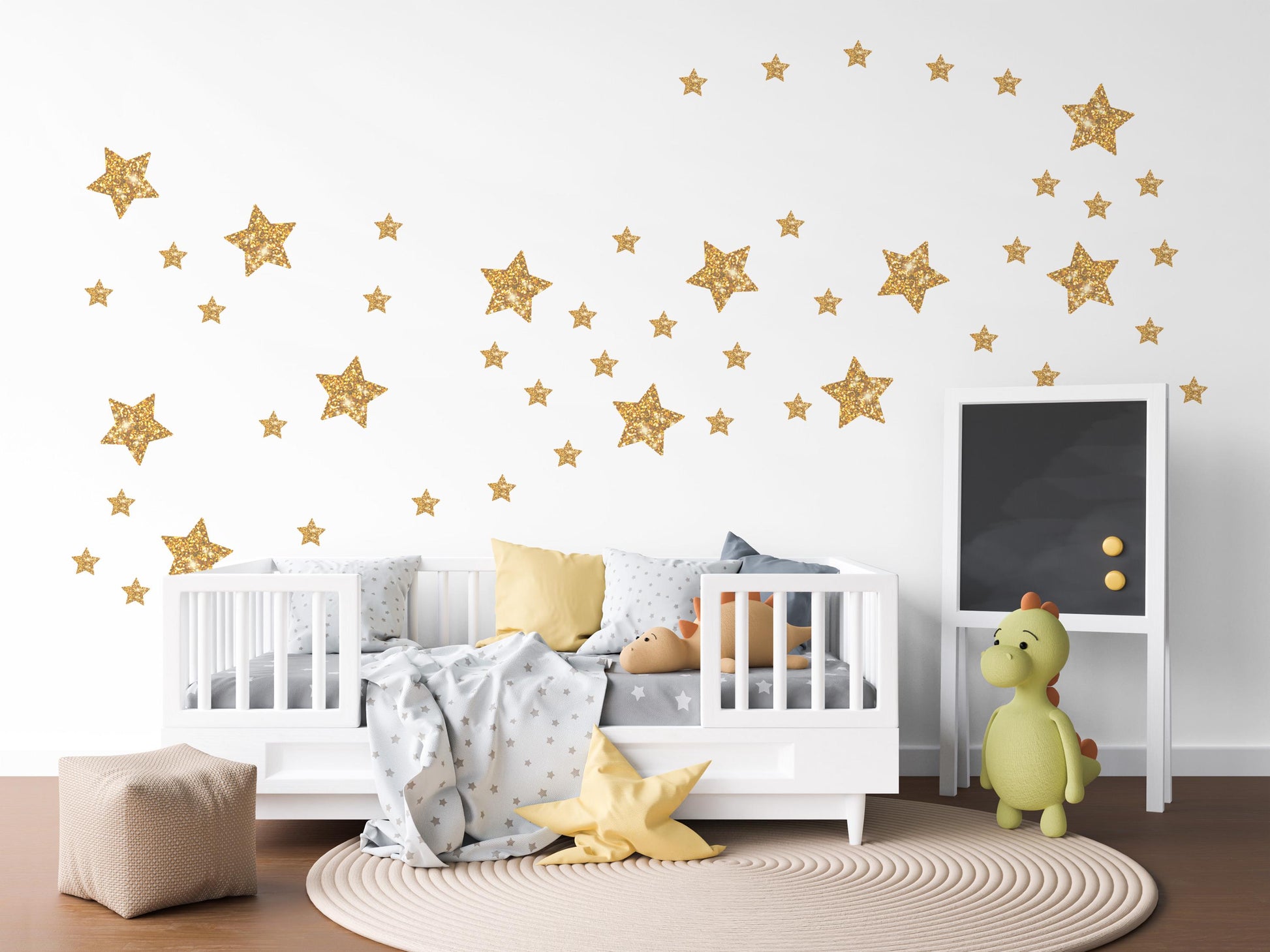 Gold Star Wall Stickers Nursery Decor Gold Star Decals Kids Bedroom Stickers Peel And Stick Celestial Wall Decor