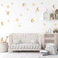 Moon And Sun Wall Stickers Celestial Nursery Decor Gold Moon Wall Decals Star Nursery Stickers Kids Bedroom Decor