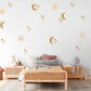 Moon And Sun Wall Stickers Celestial Nursery Decor Gold Moon Wall Decals Star Nursery Stickers Kids Bedroom Decor
