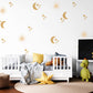 Moon And Sun Wall Stickers Celestial Nursery Decor Gold Moon Wall Decals Star Nursery Stickers Kids Bedroom Decor