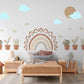 Boho Rainbow Wall Stickers Nursery Decor Rainbow Wall Decals Neutral Nursery Stickers Playroom Wall Art Peel And Stick Decor
