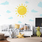 Sun And Clouds Wall Stickers Nursery Decor Sunshine Wall Decals Baby Room Wall Stickers Kids Bedroom Peel And Stick Decor