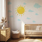 Sun And Clouds Wall Stickers Nursery Decor Sunshine Wall Decals Baby Room Wall Stickers Kids Bedroom Peel And Stick Decor