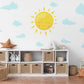 Sun And Clouds Wall Stickers Nursery Decor Sunshine Wall Decals Baby Room Wall Stickers Kids Bedroom Peel And Stick Decor