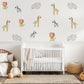 Safari Animal Wall Stickers, Lion Zebra Giraffe Elephant Wall Decals, Jungle Nursery Decor, Baby Safari Wall Art, Kids Bedroom Stickers