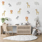 Safari Animal Wall Stickers, Lion Zebra Giraffe Elephant Wall Decals, Jungle Nursery Decor, Baby Safari Wall Art, Kids Bedroom Stickers