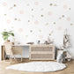 Bee & Daisy Wall Stickers, Neutral Nursery Decor, Boho Flower Wall Decals, Peel And Stick Nursery Stickers, Bumble Bee Bedroom Wall Art