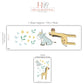 Giraffe Donkey Wall Stickers Safari Nursery Wall Decals Neutral Animal Nursery Decor Peel And Stick Baby Room Stickers Boho Nursery Wall Art