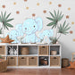 Elephant Nursery Wall Stickers Safari Wall Decals Jungle Nursery Decor Baby Elephant Wall Art, Neutral Nursery Stickers, Playroom Wall Decor